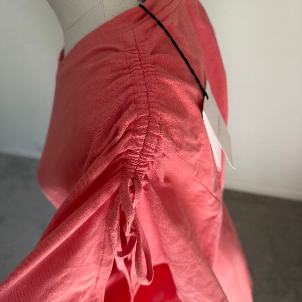 Isabel Marant Étoile Coral Tie Sleeve Mini Dress‎ Cotton Zarko Papaya Large - Picture 4 of 12